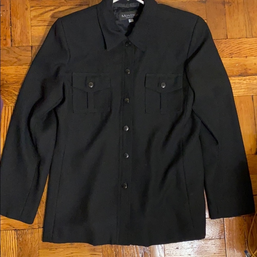 Montage collection black long sleeve shirt/blazer
